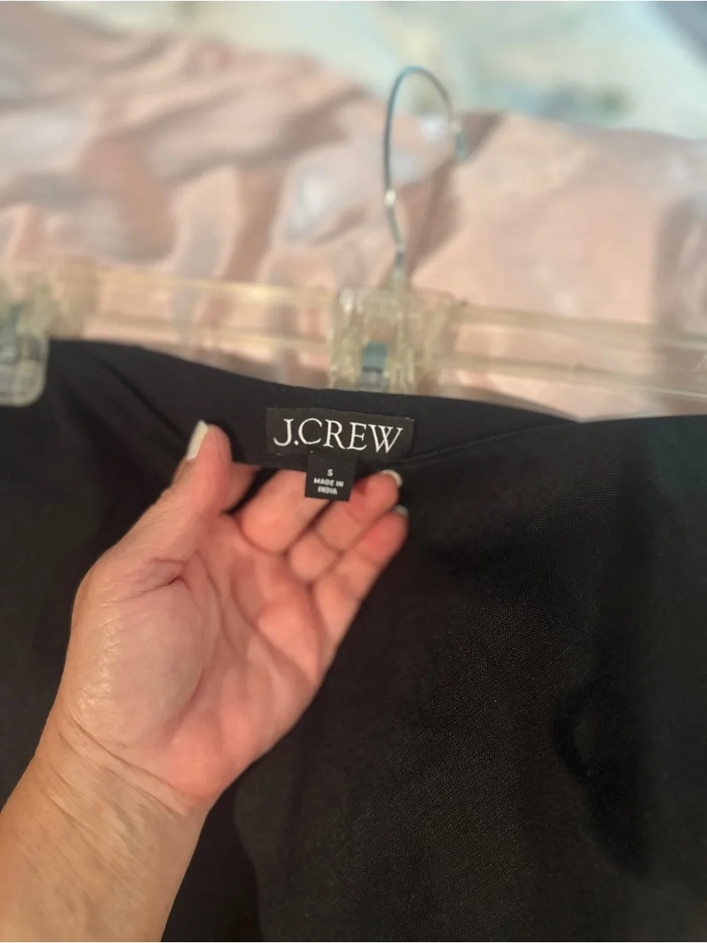 J. Crew Black A-Line Gwyneth Flounce-Hem Linen Skirt